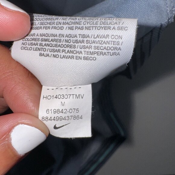 Nike Golf Polo‎ Mens Medium Tour Performance Dri Fit Blue Striped Outdoor Casual - Picture 6 of 12